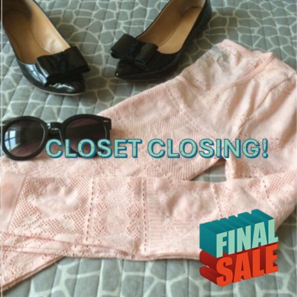 Tops - | dusty pink perforated shirt |